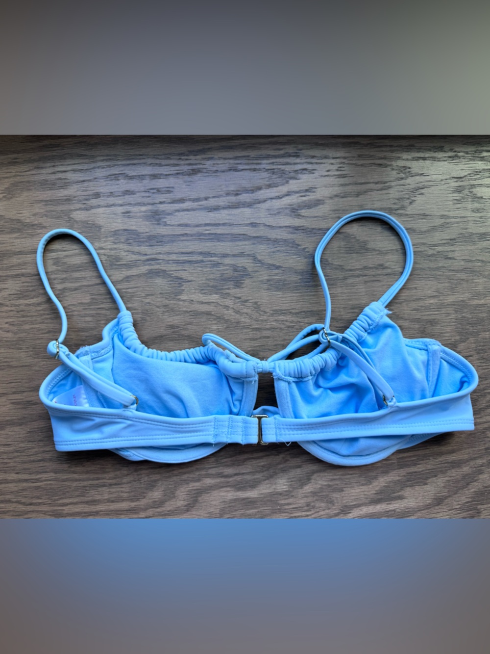 Xhilaration Shirred Underwire Bikini Top Blue - Picture 3 of 4